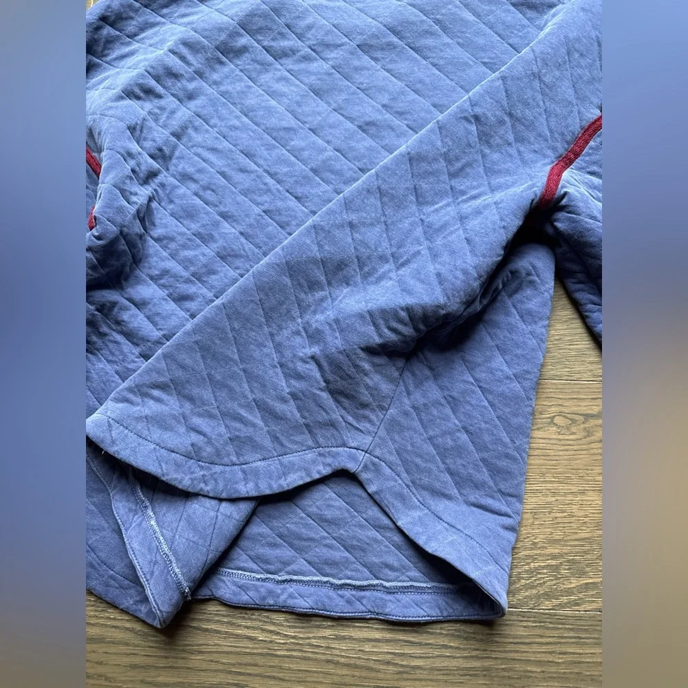 Sundry Quilted Cropped Sweatshirt Pullover In Pigment Moonlight Blue Size 1 - Picture 13 of 15